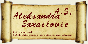 Aleksandra Samailović vizit kartica